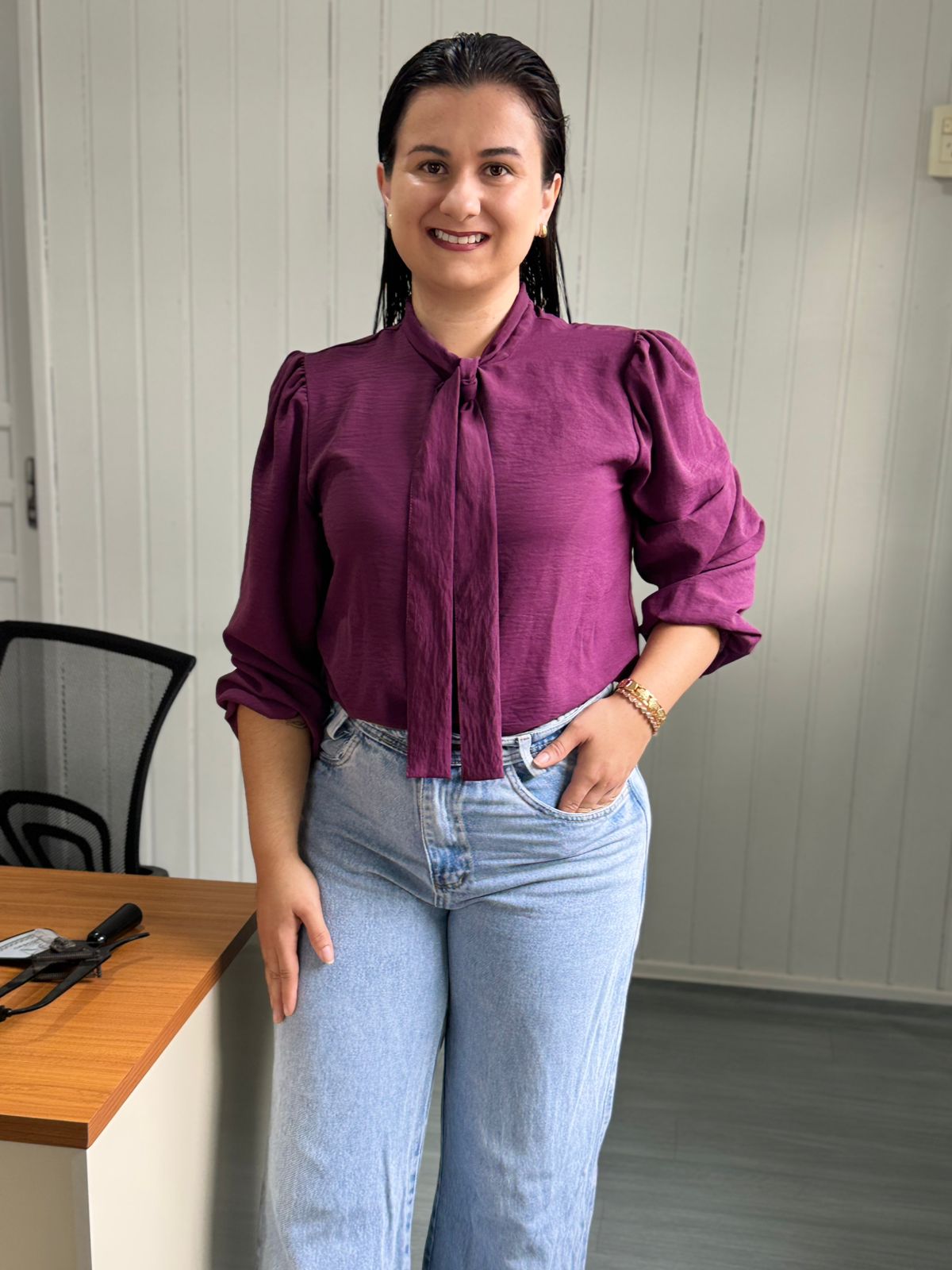 Foto da nutricionista Larissa Sperandio no consultório